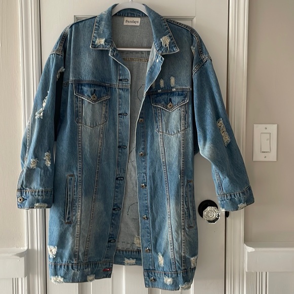 Sundays One of a kind Jean distressed Jacket - Picture 2 of 11